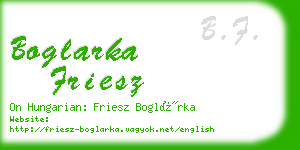 boglarka friesz business card